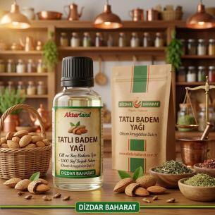 Hafif aromalı doğal Tatlı Badem Yağı görünümü