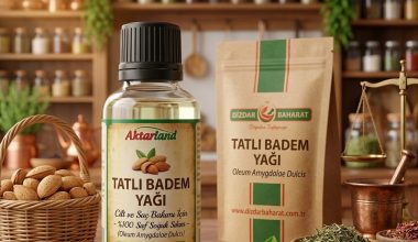 Hafif aromalı doğal Tatlı Badem Yağı görünümü