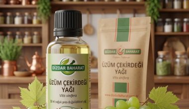 Doğal üzüm çekirdeği yağı görünümü