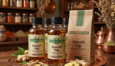 Yoğun aromalı doğal zencefil yağı görünümü